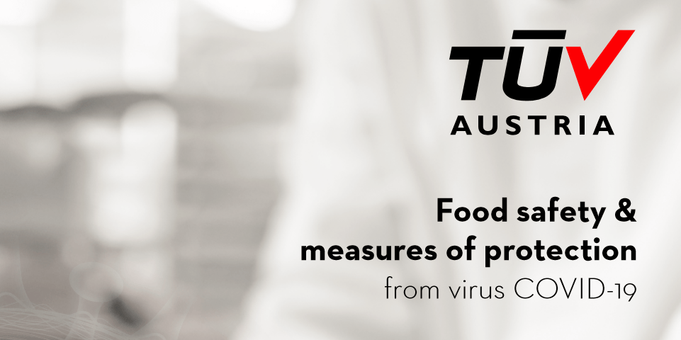 TÜV AUSTRIA Hellas next to the food industry and supply chain – A practical guide with protection measures against Covid-19.
