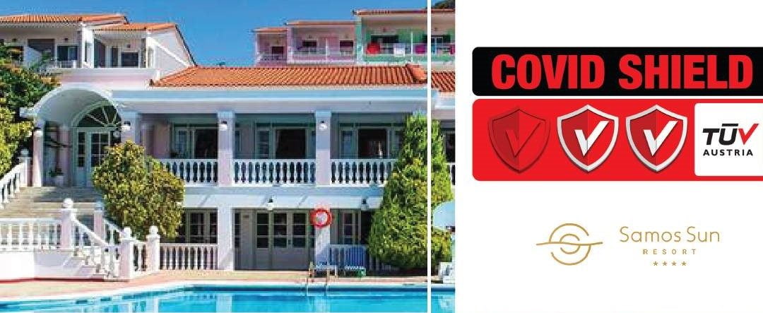 Το 4* Samos Sun Resort έλαβε την πρωτοποριακή πιστοποίηση TÜV AUSTRIA CoVid Shield, στο επίπεδο «High»!