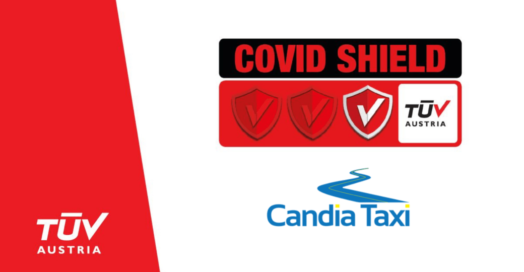 Η εταιρεία Candia Taxi πιστοποιήθηκε με το Ιδιωτικό Σχήμα TÜV AUSTRIA CoVid Shield, στο επίπεδο Principal!